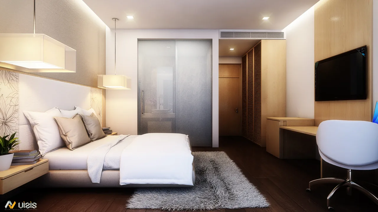 Photoreal interior living space render